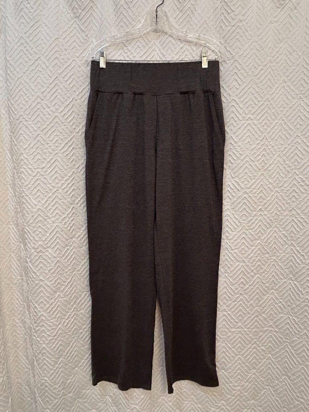Elizabeth & Clarke Straight Leg Pants w/Waistshape and StainTec Heather Gray S